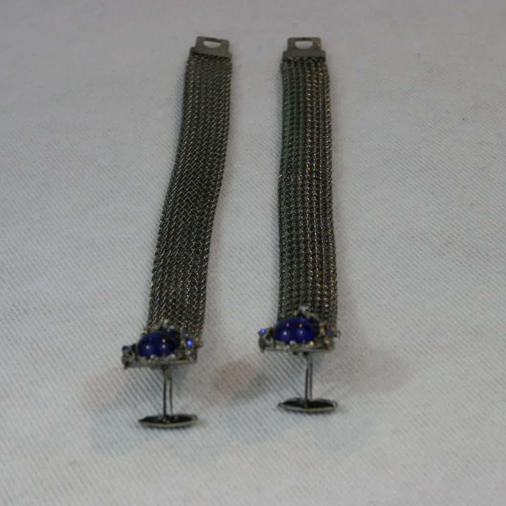 Rare Vintage 40's Carriage House "CARRIBANDS" Silver Cuff Links in original box - Picture 8 of 12